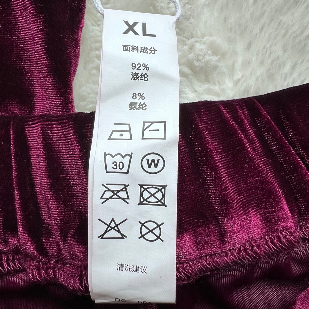 Halara Women's Purple Velvet Flare Pants High Rise Size XL New With Tags - Picture 11 of 13